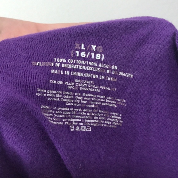 Halloween Witch Bat Spider Purple Long Sleeve Top - Picture 4 of 4